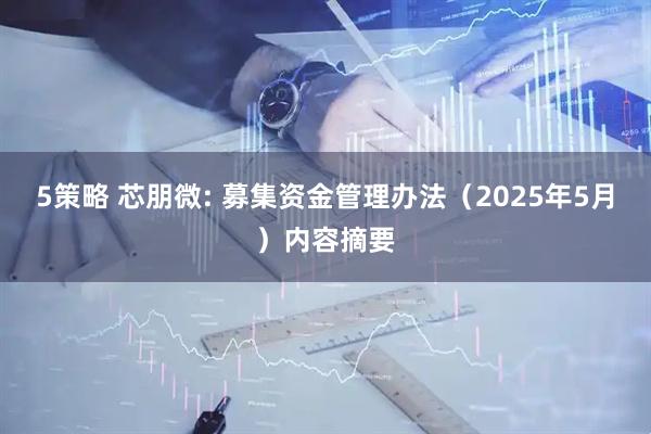 5策略 芯朋微: 募集资金管理办法（2025年5月）内容摘要